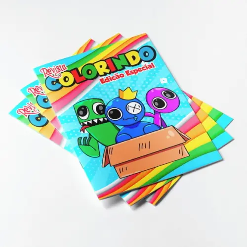Revistinha para Colorir Rainbow Friends Huggy Wuggy 14x10