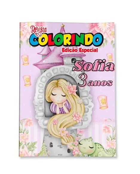 Revistinha para Colorir Rapunzel Enrolados 14x10