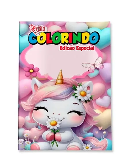Revistinha para Colorir Unicórnio 14x10