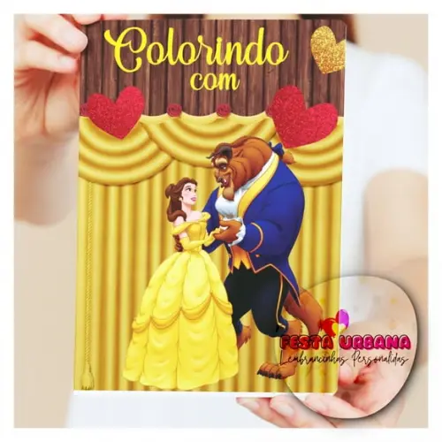 Revistinhas Para Colorir A Bela E A Fera Tam G 15x21 Cm