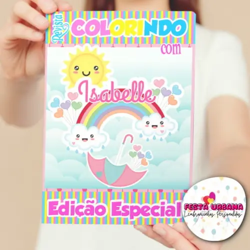 Revistinhas Para Colorir Chuva De Amor Bênçãos Tam G 15x21