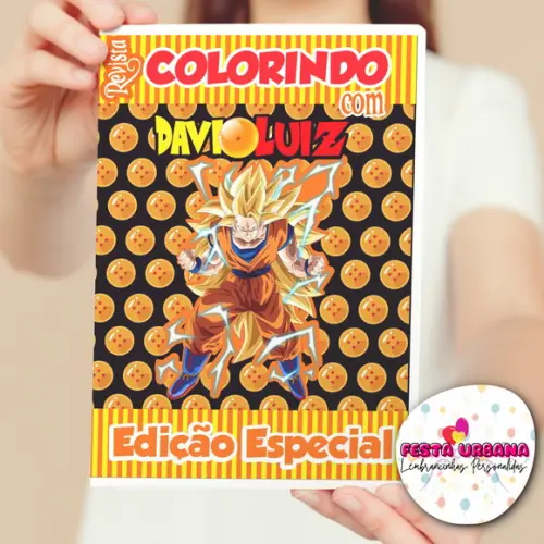 Revistinhas Para Colorir Dragon Ball Tam G 15x21 Cm