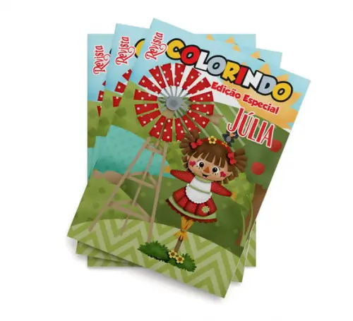 Revistinhas para Colorir Fazendinha Espantalho Tam 14x10 cm