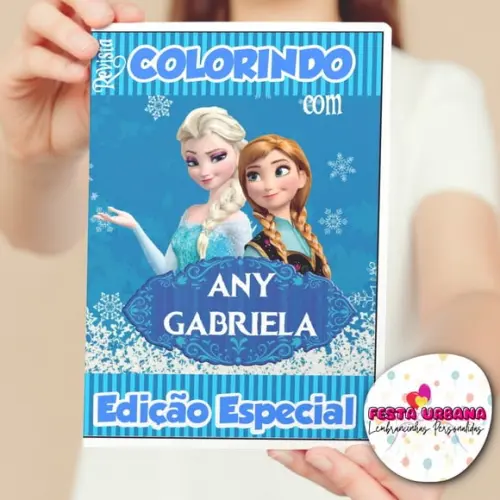 Revistinhas Para Colorir Frozen Ana E Elsa Tam G 15x21 Cm