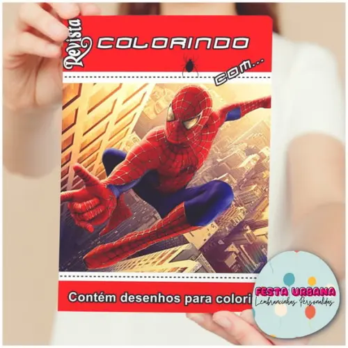 Revistinhas Para Colorir Homem Aranha Tam G 15x21 Cm