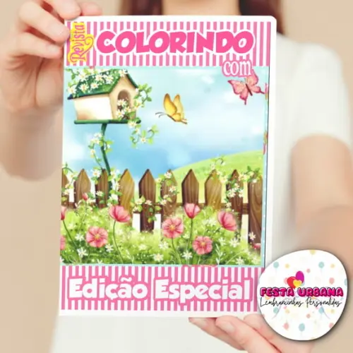 Revistinhas Para Colorir Jardim Encantado Tam G 15x21 Cm