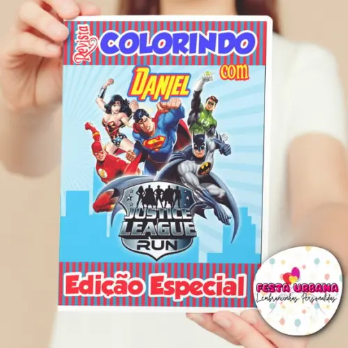 Revistinhas Para Colorir Liga Da Justiça Tam G 15x21 Cm