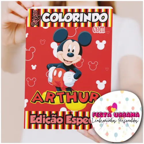 Revistinhas Para Colorir Mickey Tam G 15x21 Cm