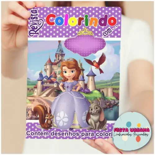 Revistinhas Para Colorir Princesa Sofia Tam G 15x21 Cm