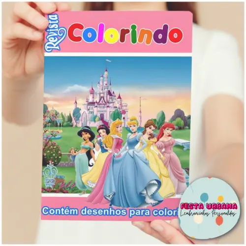 Revistinhas Para Colorir Princesas Tam G 15x21 Cm