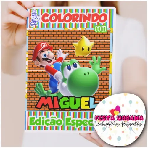 Revistinhas Para Colorir Super Mario Tam G 15x21 Cm