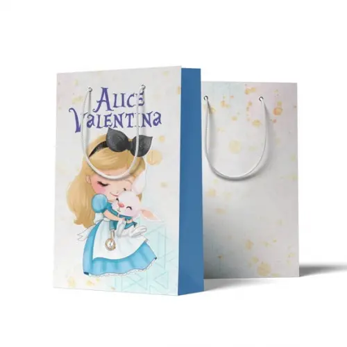 Sacolinha Personalizada Alice no País das Maravilhas