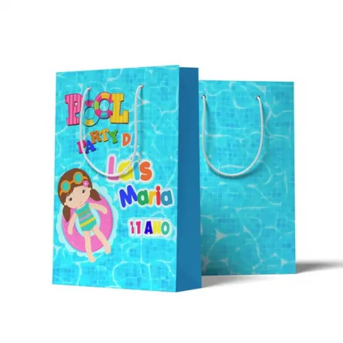 Sacolinha Personalizada Pool Party Menina