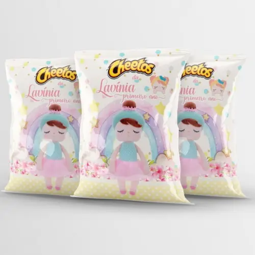 Salgadinho Cheetos Personalizado Boneca Metoo
