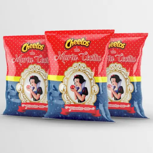 Salgadinho Cheetos Personalizado Branca de Neve