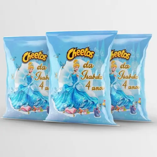 Salgadinho Cheetos Personalizado Cinderela