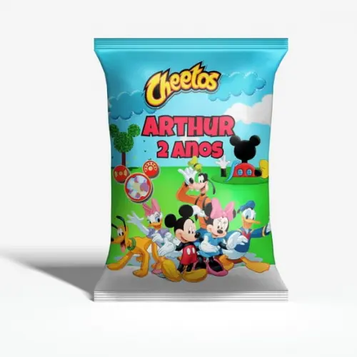 Salgadinho Cheetos Personalizado Mickey Fandangos
