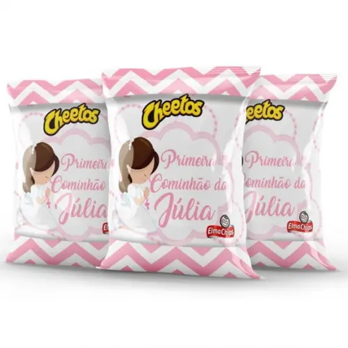 Salgadinho Cheetos Personalizado Primeira Comunhão Menina