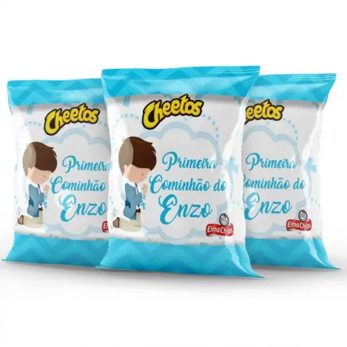 Salgadinho Cheetos Personalizado Primeira Comunhão Menino