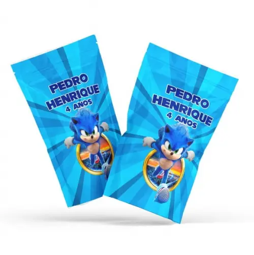 Saquinho Metalizado Sonic | G 12 X20 cm