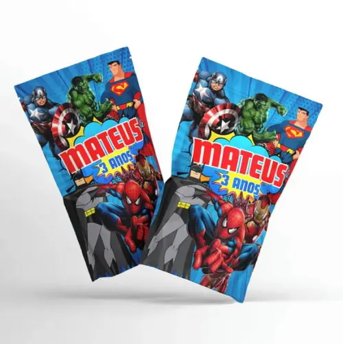 Saquinho Metalizado Vingadores | G 12 x 20 cm