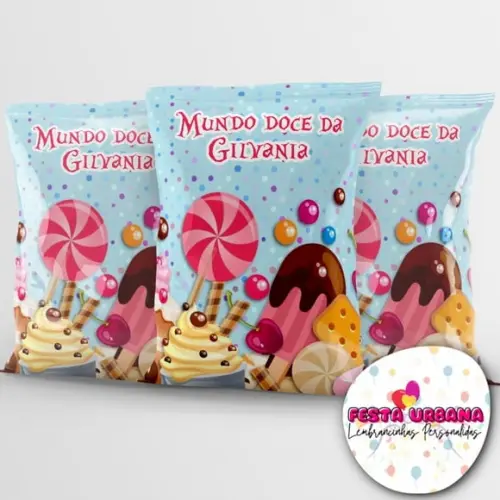 Saquinho Personalizado Doces Confeitaria Cupcake Guloseimas