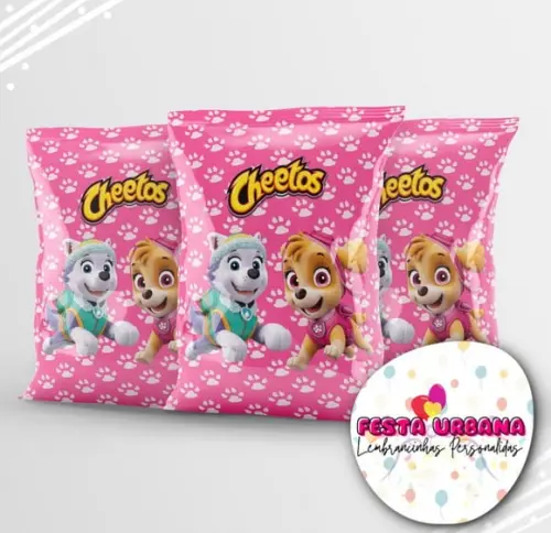 Saquinho Personalizado Patrulha Canina Rosa