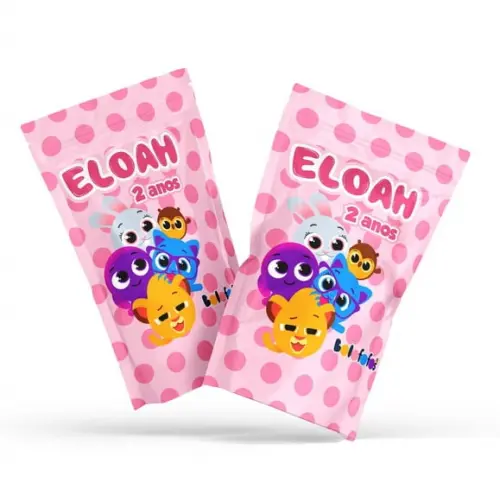 Saquinho Zip Lock Bolofofos Rosa |g 12 X20 cm