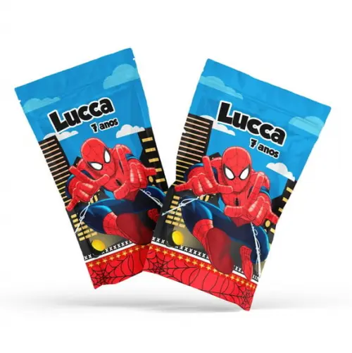 Saquinho Zip Lock Homem Aranha | G 12 X20 cm