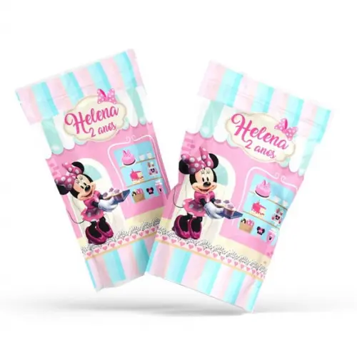 Saquinho Zip Lock Minnie Confeitaria | G 12 X20 cm