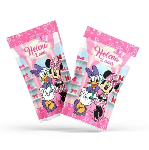 Saquinho Zip Lock Minnie e Margarida | G 12 X20 cm