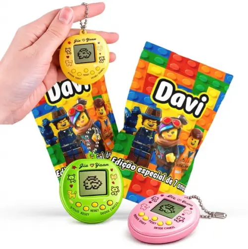 Tamagotchi Lego | Bichinho Virtual no Zip Metalizado