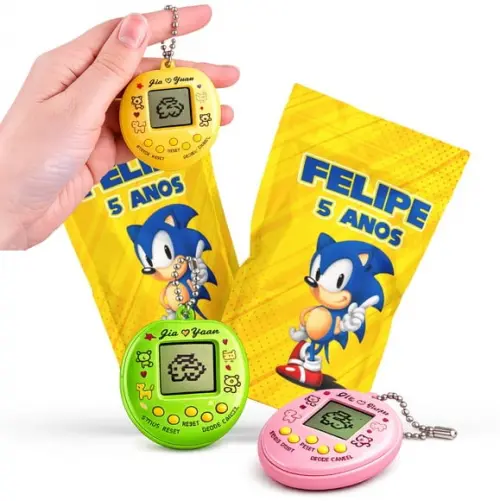 Tamagotchi Sonic | Bichinho Virtual no Zip Metalizado