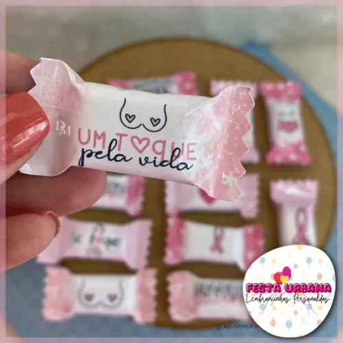 Balinha Outubro Rosa | Lembrancinha Festa Infantil