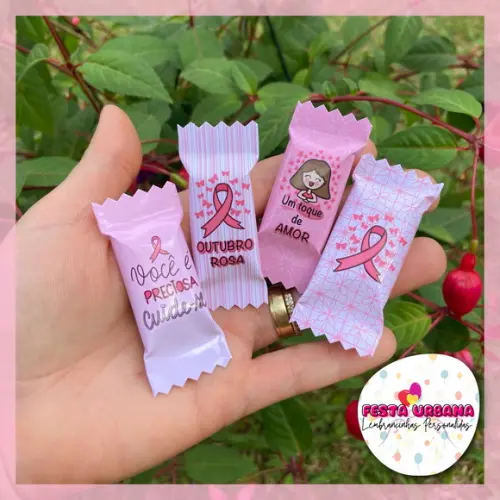 Balinha Outubro Rosa | Lembrancinha Festa Infantil
