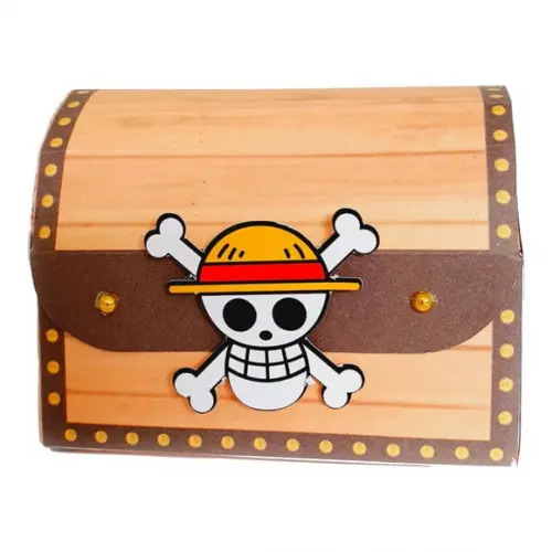 Caixinha Personalizada Bau One Piece Mais Relógio Digital | Lemb