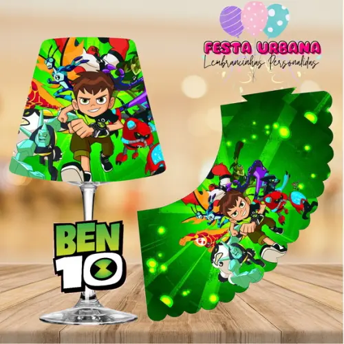 Cúpula para Abajur na Taça Ben 10 | Lembrancinha Festa Infantil