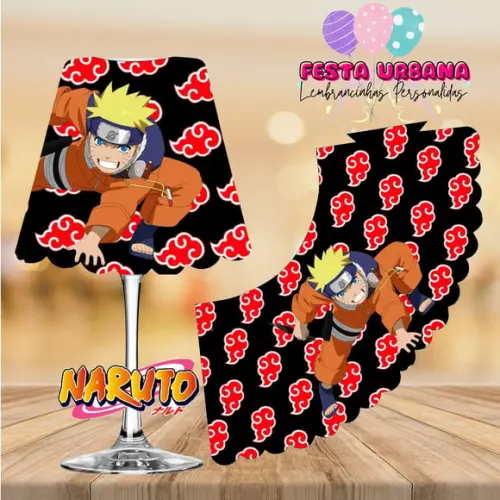 Cúpula para Abajur na Taça Naruto | Lembrancinha Festa Infantil