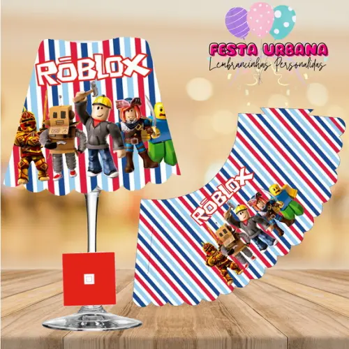 Cúpula para Abajur na Taça Roblox | Lembrancinha Festa Infantil