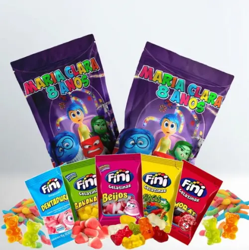 Saquinho Metalizado Ziplock Fini Divertidamente no Zip Lock Personalizado | Lembrancinha Festa Infantil