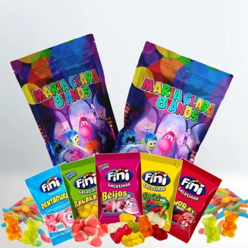 Saquinho Metalizado Ziplock Fini Divertidamente no Zip Lock Personalizado | Lembrancinha Festa Infantil