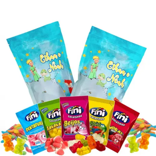 Saquinho Metalizado Ziplock Fini Pequeno Príncipe no Zip Lock Pe