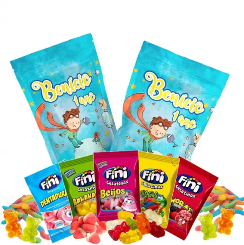 Saquinho Metalizado Ziplock Fini Pequeno Príncipe no Zip Lock Personalizado | Lembrancinha Festa Infantil