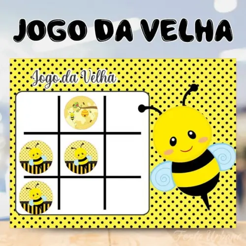 Jogo da Velha Abelinha Lembrancinha Personalizada | Lembrancinha Festa Infantil