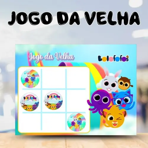 Jogo da Velha Bolofofos Lembrancinha Personalizada | Lembrancinha Festa Infantil