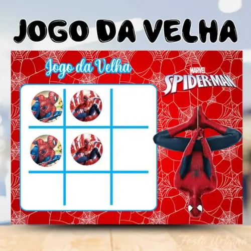 Jogo da Velha Homem Aranha | Lembrancinha Festa Infantil