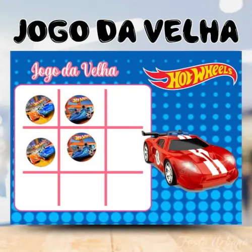 Jogo da Velha Hot Wells Lembrancinha Personalizada | Lembrancinha Festa Infantil