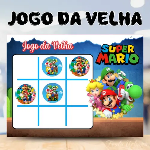 Jogo da Velha Super Mario Bross | Lembrancinha Festa Infantil
