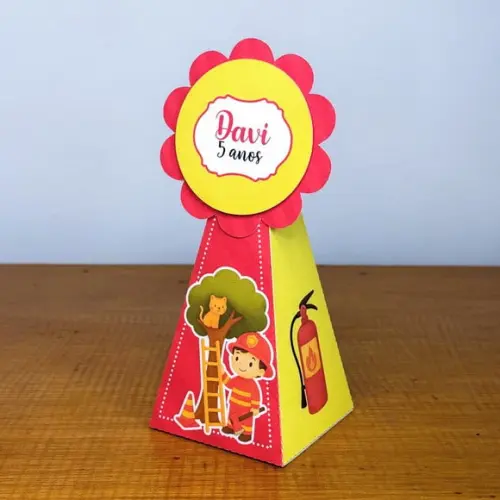 Kit 40 Caixinhas Bombeiro Lembrancinhas Personalizadas | Lembranc