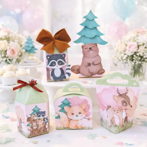 Kit 40 Caixinhas Bosque Lembrancinhas Personalizadas | Lembrancinha Festa Infantil